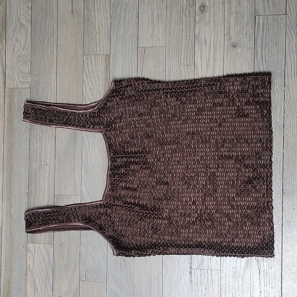 CACHE Sequin Top Women's S Brown